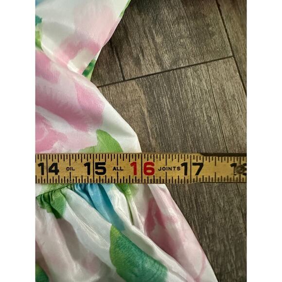 Jessica McClintock for Gunne Sax Pastel Floral Backless Dress Size 14 80s 90s - Picture 11 of 12